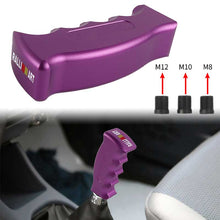 Load image into Gallery viewer, Brand New Ralliart Universal Purple Aluminum Slotted Pistol Grip Handle Manual Gear Shift Knob Shifter M8 M10 M12