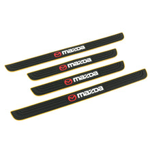 Load image into Gallery viewer, Brand New 4PCS Universal Mazda Yellow Rubber Car Door Scuff Sill Cover Panel Step Protector