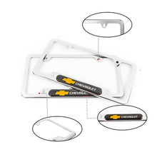 Load image into Gallery viewer, Brand New Universal 2PCS CHEVROLET Chrome Metal License Plate Frame
