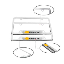 Load image into Gallery viewer, Brand New Universal 2PCS Chevrolet Chrome Metal License Plate Frame
