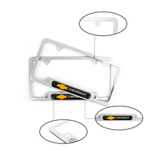 Load image into Gallery viewer, Brand New Universal 1PCS CHEVROLET Silver Metal License Plate Frame