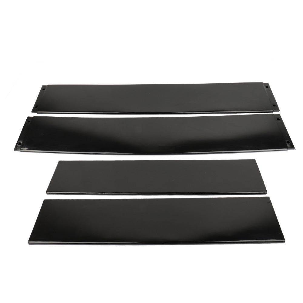 Brand New 6PCS Universal Glossy Black Car Side Skirt Extension Rocker Panel Body Lip Splitters