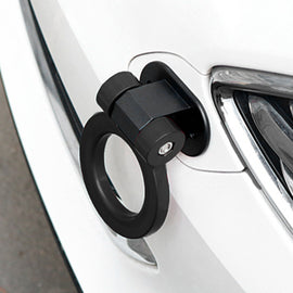 Brand New JDM Universal Front / Rear Cool Black Track Racing Style ABS Tow Hook Ring Sticker For All Car Model