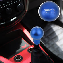 Load image into Gallery viewer, BRAND NEW UNIVERSAL MOMO Racing Universal Blue Aluminum Round Shift Knob Lever Knob M8 M10 M12