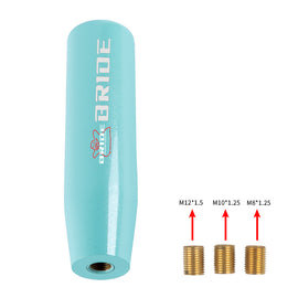 Brand New Universal 15CM BRIDE Pearl Teal Long Stick Manual Car Gear Shift Knob Shifter M8 M10 M12
