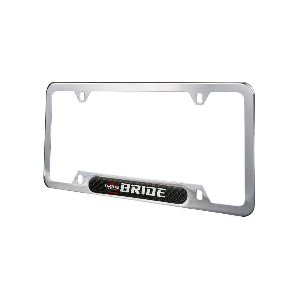 Brand New Universal 1PCS BRIDE Chrome Metal License Plate Frame