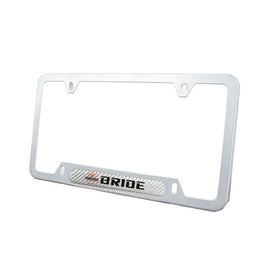 Brand New Universal 1PCS BRIDE Silver Metal License Plate Frame