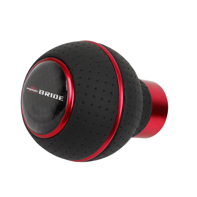 Brand New Universal Bride Carbon Fiber Red & Black Ball Manual Gear Shift Knob Lever Shifter