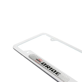 Brand New Universal 1PCS BRIDE Silver Metal License Plate Frame
