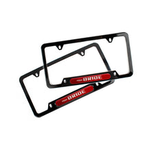 Load image into Gallery viewer, Brand New Universal 2PCS Bride Glossy Black Metal License Plate Frame