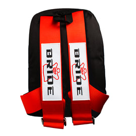 Brand New JDM Bride Racing Red Harness Adjustable Shoulder Strap Backpack