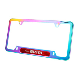 Brand New Universal 1PCS Bride Neo Chrome Metal License Plate Frame