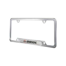 Brand New Universal 1PCS BRIDE Chrome Metal License Plate Frame