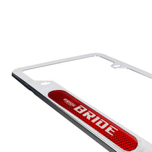 Load image into Gallery viewer, Brand New Universal 2PCS BRIDE Chrome Metal License Plate Frame