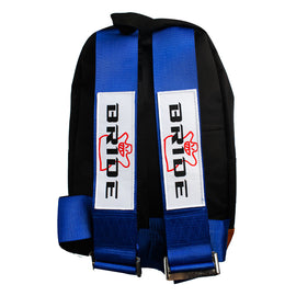 Brand New JDM Bride Racing Blue Harness Adjustable Shoulder Strap Backpack