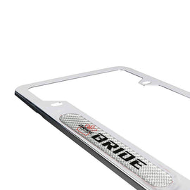 Brand New Universal 2PCS BRIDE Chrome Metal License Plate Frame