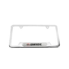 Load image into Gallery viewer, Brand New Universal 2PCS BRIDE Chrome Metal License Plate Frame