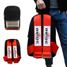 Brand New JDM Bride Racing Red Harness Adjustable Shoulder Strap Backpack