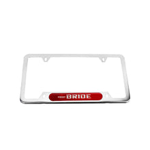 Load image into Gallery viewer, Brand New Universal 2PCS BRIDE Chrome Metal License Plate Frame