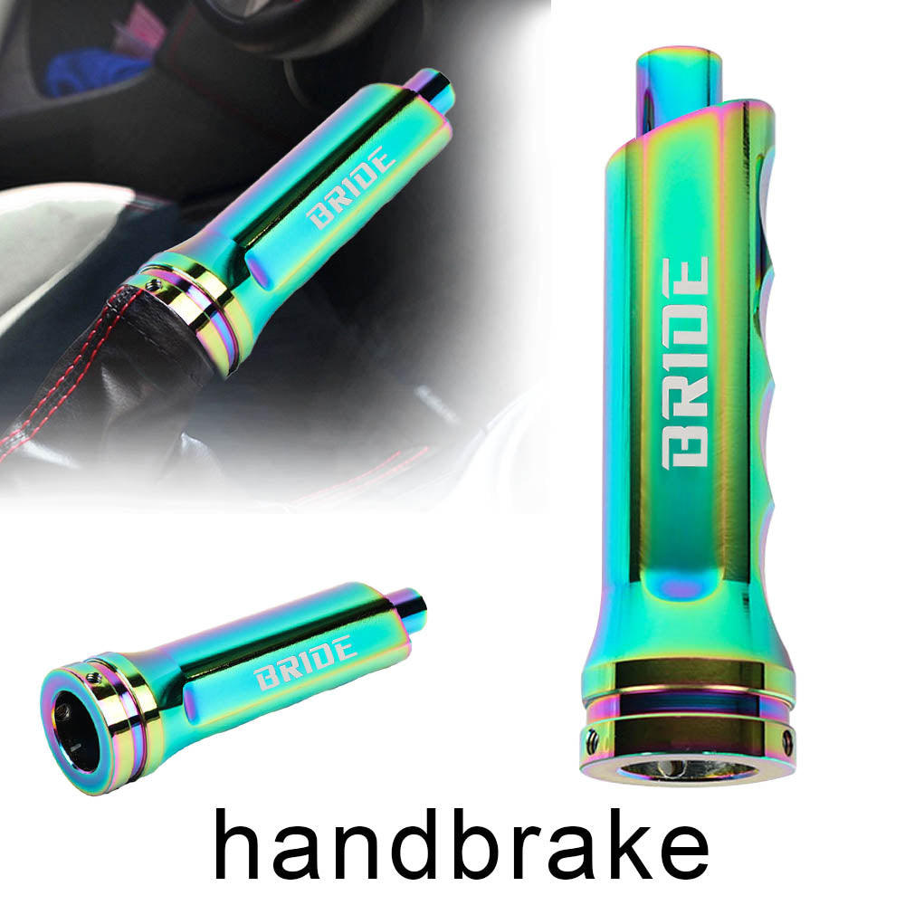 Brand New Universal 1PCS Bride Neo Chrome Aluminum Car Handle Hand Brake Sleeve Cover