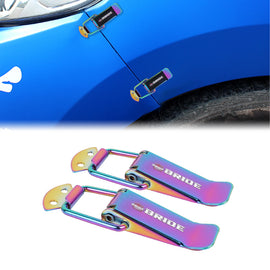 Brand New Universal Bride Neo-Chrome Car Bumper Trunk Fender Hatch Lids Quick Release Fastener 4