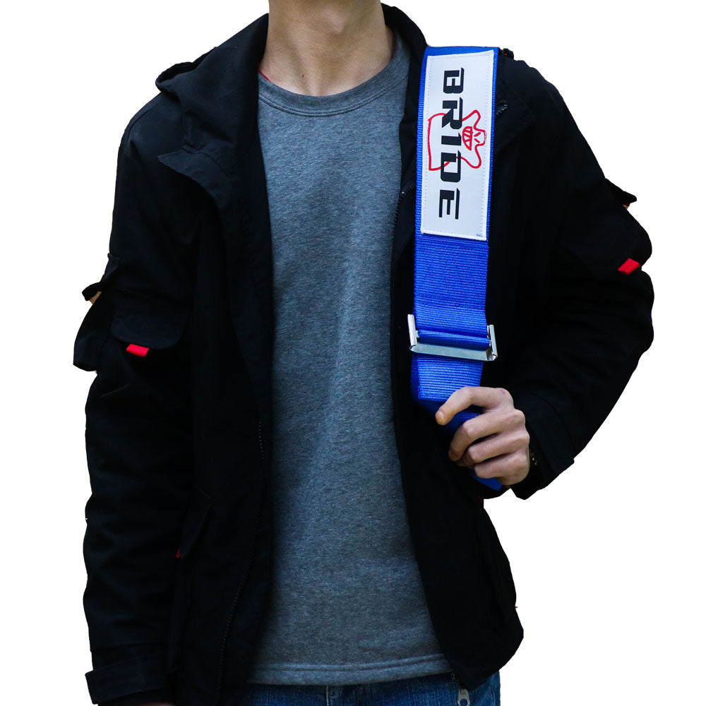 Brand New JDM Bride Racing Blue Harness Adjustable Shoulder Strap Backpack