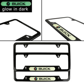 Brand New Universal 2PCS BUICK Black Metal License Plate Frame