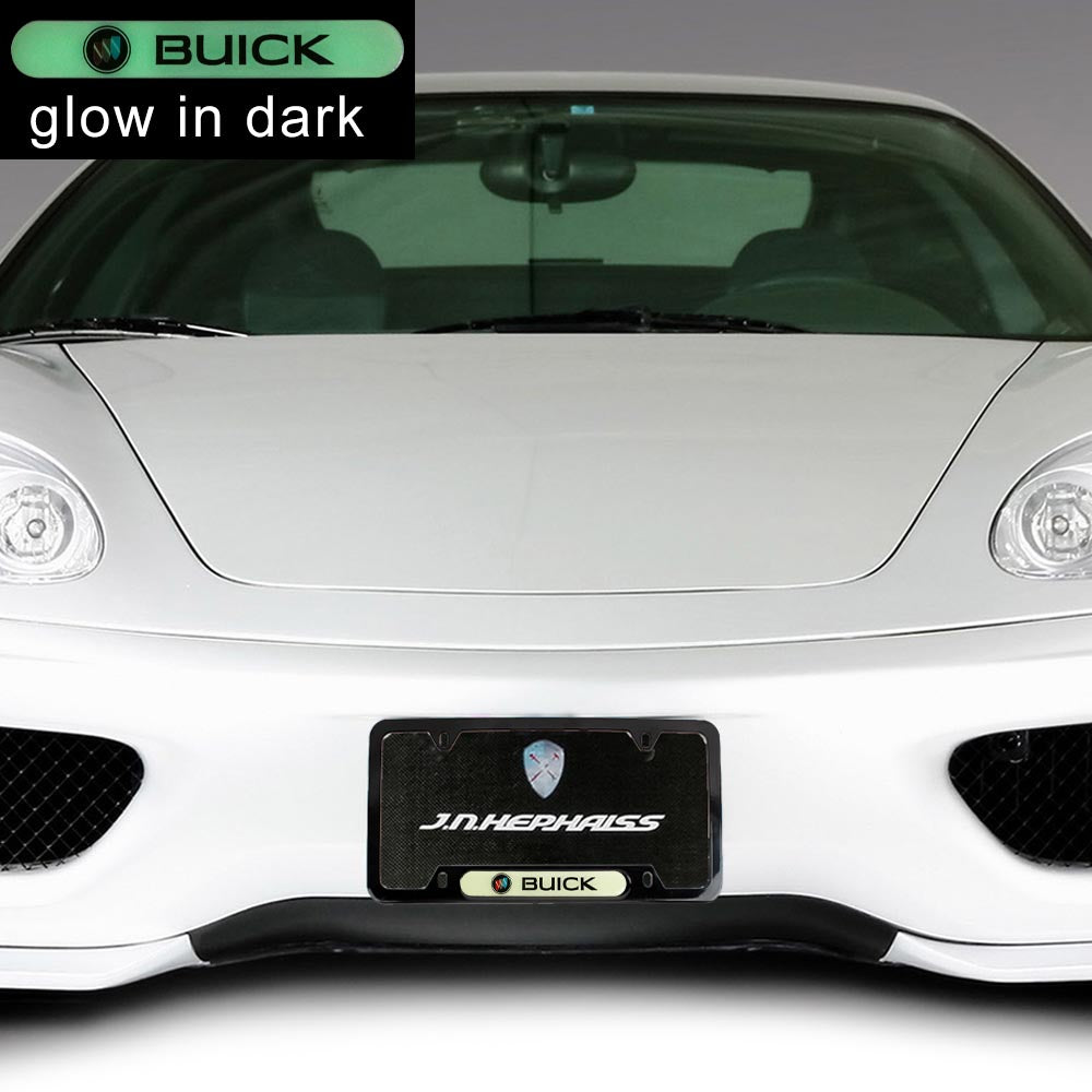 Brand New Universal 2PCS BUICK Black Metal License Plate Frame