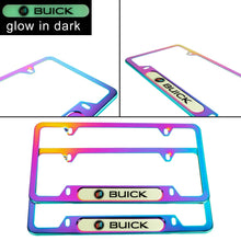 Load image into Gallery viewer, Brand New Universal 2PCS BUICK Neo Chrome Metal License Plate Frame