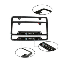 Load image into Gallery viewer, Brand New Universal 2PCS BUICK Carbon Fiber Look Metal License Plate Frame