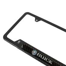 Load image into Gallery viewer, Brand New Universal 2PCS BUICK Carbon Fiber Look Metal License Plate Frame
