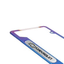 Load image into Gallery viewer, Brand New Universal 2PCS Chevrolet Titanium Burnt Blue Metal License Plate Frame
