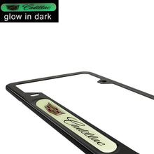 Load image into Gallery viewer, Brand New Universal 2PCS CADILLAC Black Metal License Plate Frame