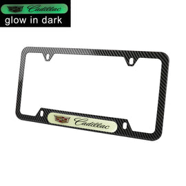 Brand New Universal 1PCS Cadillac Carbon Fiber Style Metal License Plate Frame