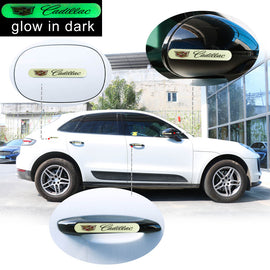 Brand New 2PCS Cadillac Glows in Dark Green Car Trunk Side Fenders Door Badge Scratch Guard Sticker
