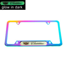 Load image into Gallery viewer, Brand New Universal 2PCS Cadillac Neo Chrome Metal License Plate Frame