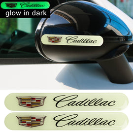 Brand New 2PCS Cadillac Glows in Dark Green Car Trunk Side Fenders Door Badge Scratch Guard Sticker