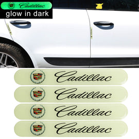Brand New 4PCS Cadillac Glows in Dark Green Car Trunk Side Fenders Door Badge Scratch Guard Sticker