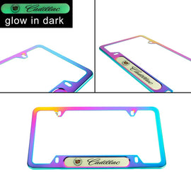 Brand New Universal 1PCS Cadillac Neo Chrome Metal License Plate Frame