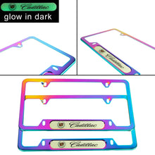 Load image into Gallery viewer, Brand New Universal 2PCS Cadillac Neo Chrome Metal License Plate Frame