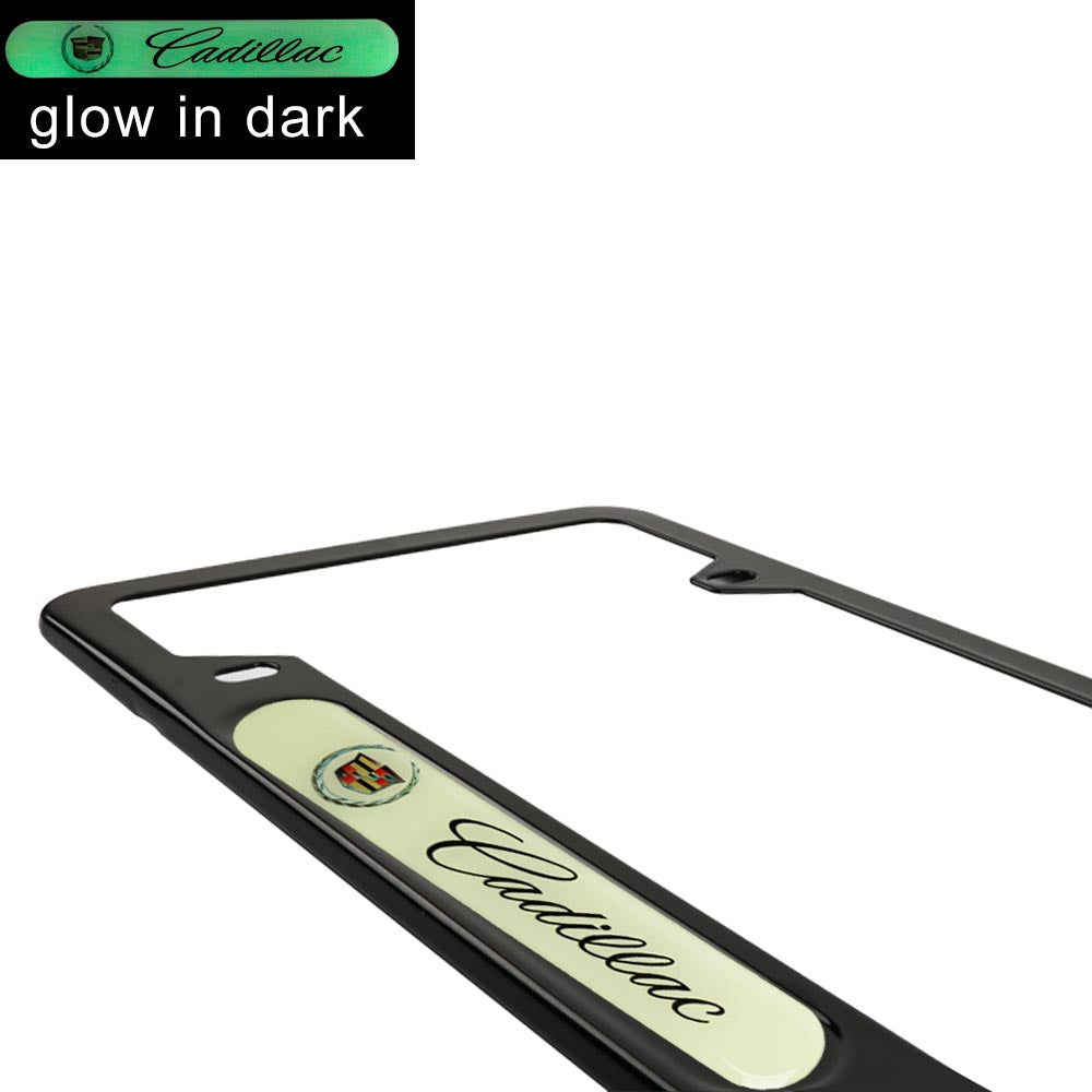 Brand New Universal 1PCS CADILLAC Black Metal License Plate Frame