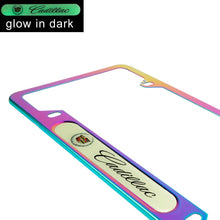 Load image into Gallery viewer, Brand New Universal 2PCS Cadillac Neo Chrome Metal License Plate Frame