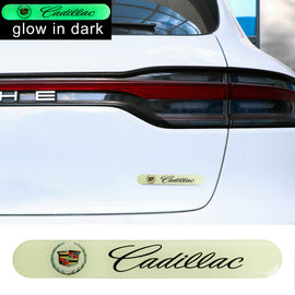 Brand New 1PCS Cadillac Glows in Dark Green Car Trunk Side Fenders Door Badge Scratch Guard Sticker