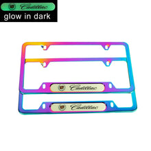 Load image into Gallery viewer, Brand New Universal 2PCS Cadillac Neo Chrome Metal License Plate Frame