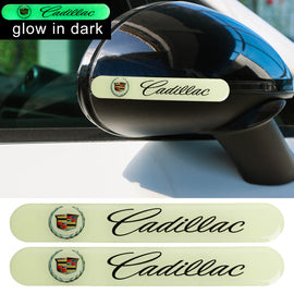 Brand New 2PCS Cadillac Glows in Dark Green Car Trunk Side Fenders Door Badge Scratch Guard Sticker