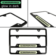 Load image into Gallery viewer, Brand New Universal 2PCS CAMARO Black Metal License Plate Frame