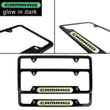 Brand New Universal 2PCS CAMARO Black Metal License Plate Frame
