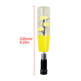 Brand New Glitter Yellow Rose Flower Stick Shift Knob Automatic Gear Shifter