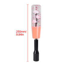Load image into Gallery viewer, Brand New JDM Glitter Pink Rose Flowers Manuel Gear Stick Shift Knob M8 M10 M12 &amp; Black Shifter Extender Extension
