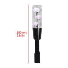 Load image into Gallery viewer, Brand New JDM 15CM Pink Real Flowers Manuel Gear Stick Shift Knob M8 M10 M12 &amp; Black Shifter Extender Extension